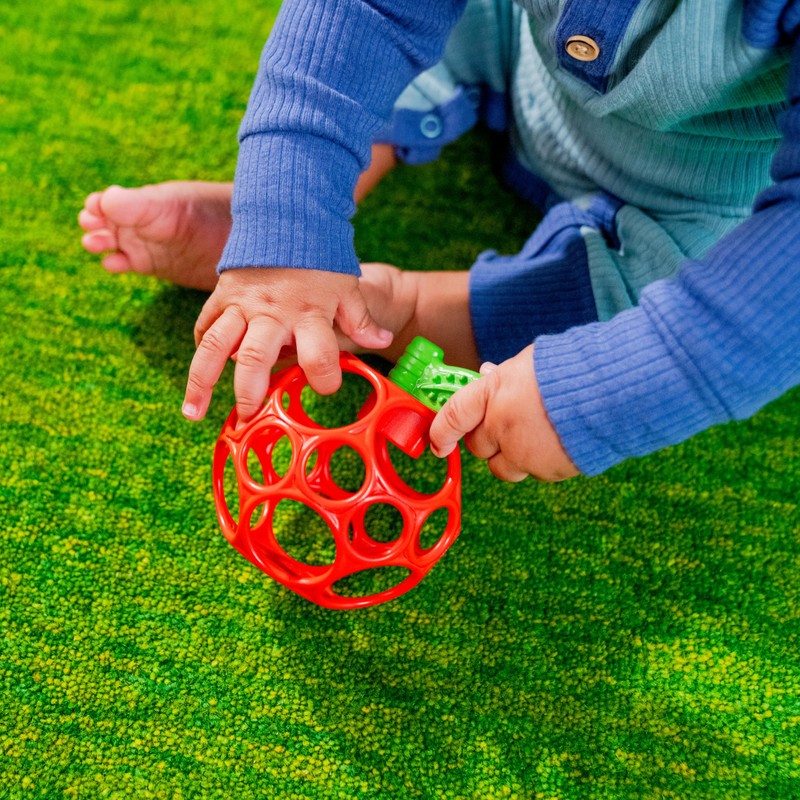 Bright Starts Oball Easy Grasp Red Apple Teether Toy, Hold