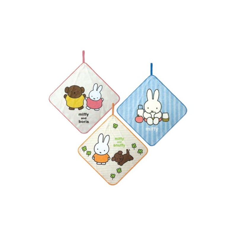 Marushin 5825006200 Loop Towel, Set of 3, Miffy, Play with
