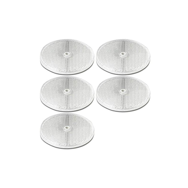 3.165 Ø" Clear Round Front Reflector White Pack of 5