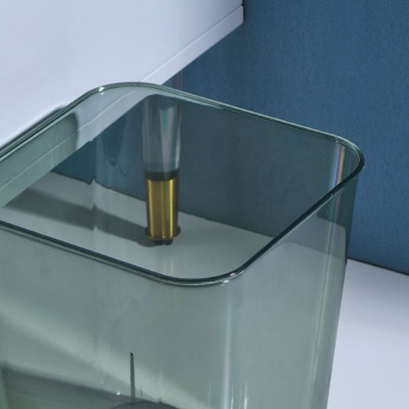 Open Waste Basket Acrylic Transparent Large Capacity Multifunctional Garbage Container