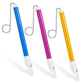 Wanmu Slide Whistle 3 Pcs Handheld Slide Whistle Party Favors with Stainless Steel Metal Sliding Rods Musical Instrument Sliding Whistles for Party Oral Muscle Training Funny Playing Music