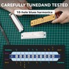 CONJURER Blues Harmonica for Beginners Adult, 10 Hole Diatonic Harmonica