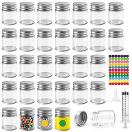 Ferenando Pack of 30 Wide Mouth Test Tube with Screw Cap Made of Aluminium (15 ml)