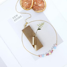 mintolex Healthy Pregnancy Gifts for Expecting Mom 6mm Beaded Moonstone Necklace Pregnancy Must Haves First Time Mom Gifts Spiritual Jewelry for Pregnant Women, Heart Pendant