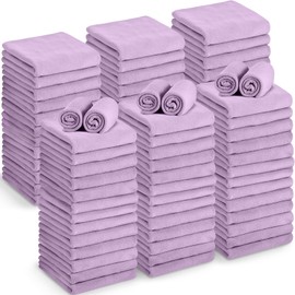 Moukeren 72 Pack Purple Salon Hand Towels Microfiber Absorbent Resistant 16 x 27 Hair Hand Towels Bulk Quick Dry for Salon Facial Beauty Care Gym Spa Hotel
