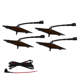 KENRTIR 4pcs Smoked Lens White LED Grille Lights Compatible with 2014-2019 Toyota 4Runner TRD Pro Grille SR5 TRD Off-Road Limited TRO Pro