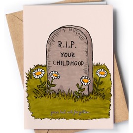 18th Birthday Card - Funny 18 Birthday Card for Girls or Boys - Happy Birthday Card for 18 Year Old Daughter, Son, Niece, Nephew, Sister or Friend - Childhood Greeting Card