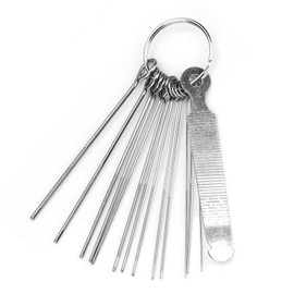 Guitar Nut Slotted Files, Guitar Bridge Saddle Nut Files, 13 Needles Set Tool Kit Accessories for Guitar, Ukulele, Bass