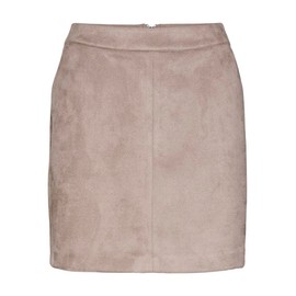 VERO MODA Women's Vmdonnadina Faux Suede Short Skirt Noos Skirt, Moon Rock, M