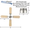 RecPro RV 12V Ceiling Fan | 4-Blade | 4-Speed |