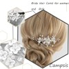 IYOU Bridal Wedding Princess Hair Combs Silver Flower Hair Piece