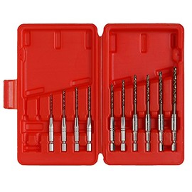 TOP EOD-2050S Hex Shank Cobalt Drill Set of 10 for Electric Drills, Drill Diameter 0.08 - 0.2 inches (2.0 - 5.0 mm), Drill Bit with Case, Tsubame Sanjo Made in Japan