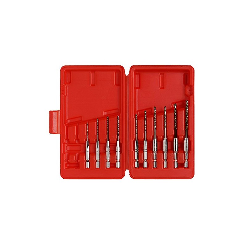 TOP EOD-2050S Hex Shank Cobalt Drill Set of 10 for