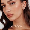 VEEDOFA Silver Stud Earrings for Women, Hypoallergenic 925 Sterling Sliver