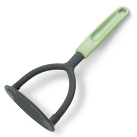 Fackelmann Ecolution Potato Masher - Wood Fibre and Organic Plastic Masher - 25 cm x 10 cm Kitchen Masher in Mint Green/Stone Grey