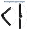 sourcing map 4Pcs 180 Degree Rotatable Lid Support Hinges, 8.86x0.79inch