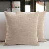 Encasa Chenille Cushion Covers Set of 2 | Sand -