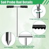 Coldairsoap 32"-48" Stainless Steel Soil Probe Rod with Gloves