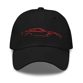 Red Sports Car C7 Outline 7th Generation Corvette Owner Dad hat