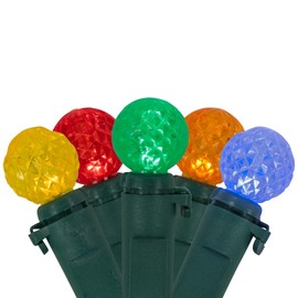 Northlight LED G12 Berry Christmas Lights - 16' Green Wire - Multicolor - 50 ct