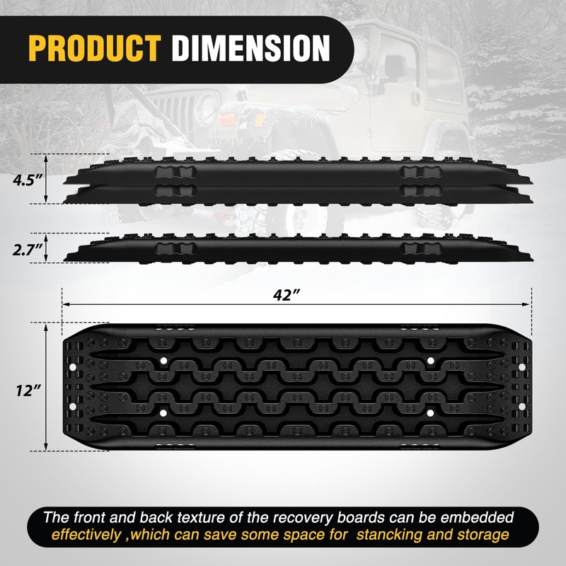 Nilight Recovery Off-road Traction Boards Emergency Tire Ladder Mats For