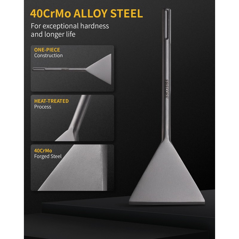 SDS Max Chisel, Firecore 5.9 Inch by 15 Inch Tile