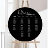 ZESABGE 30 cm Acrylic Plate Black Acrylic Discs Round Plastic