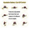 Car Battery Power Cut-Off Switch,Pure Copper Knob Control Battery Kill