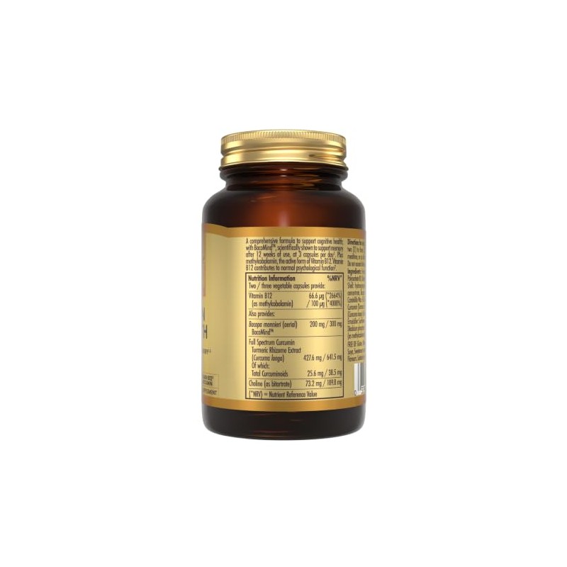 Solgar Brain Works Curcumin & BacoMind Vegetable Capsules - Pack