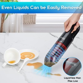 Cordless Handheld Vacuum Cleaner for Wet and Dry Cleaning,Ultra-Lightweight 1.2lbs,Powerful Suction Power with Pet Brush,Type-C Charging,Car Vacuum Cleaner Rechargeable for Home Office Pet Hair Travel