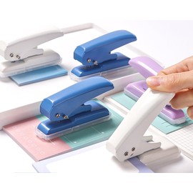 Magnoloran Single Hole Punch, 40 Sheets Punch Capacity Hole Puncher Small Hole Punch Heavy Duty Hole Puncher Single One Hole Puncher for Crafts Paper Cards Tags Scrapbook-1/4 inch Hole, Purple