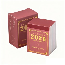 CHANGJIQ Mini Calendar 2026 Desktop Calendar 50x40x26mm Daily Planner Hand-held Calendar - Small Flip Calendar for Home, Office, School Use, Practical, Stylish, Simple, New Year, Portable, Schedule