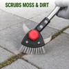 3-in-1 Adjustable Crack Weeder with Stainless Steel Scrapers and Wire