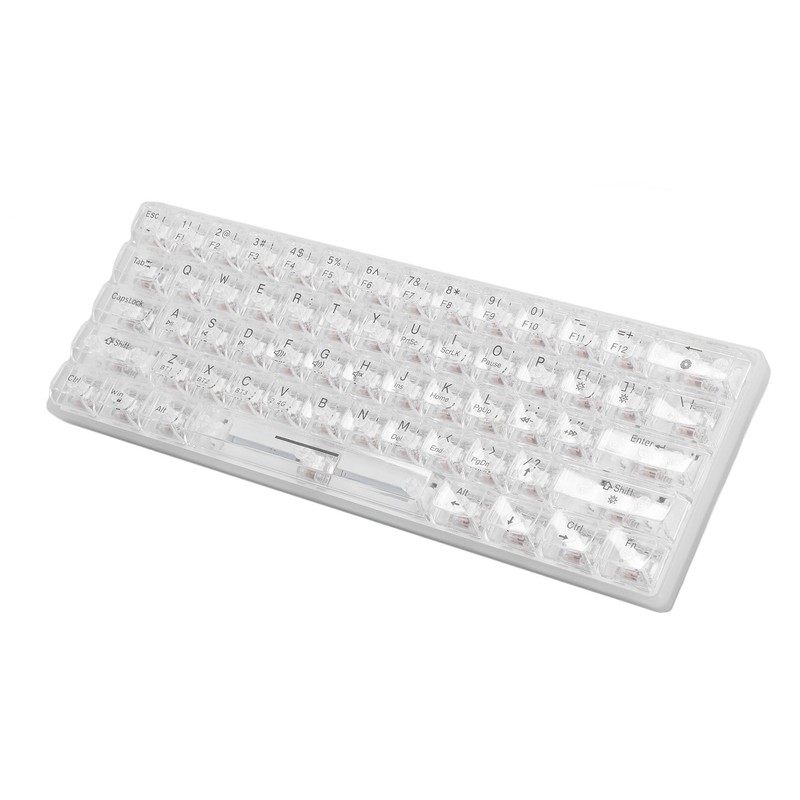 Mechanical Keyboard Bluetooth 2.4G Wireless Wired Hot Swappable White Switch