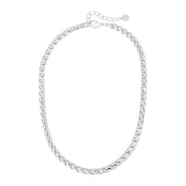 Brandlinger ® Chunky Chunky Chain 18K Gold Plated Silver and Gold Plated Jewellery for Women and Girls Length 40-45cm, Brass