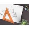 Pacific Arc's Scholastic Triangle - 10" - Fluorescente - Ángulo