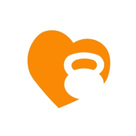 Kettlebell Heart Vinyl Decal by stickerdad® - Size: 4", Color: Orange - Windows, Walls, Bumpers, Laptop, Lockers, etc.