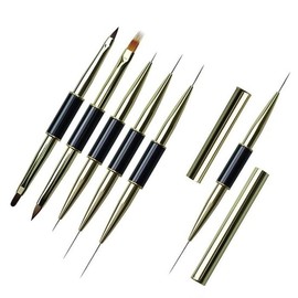 Super Nail Art Pocket Dual Brush 5 Types, Three Double Brushes - WAB1D79_DualBrush_-_04／FREE / 슈퍼 네일아트 포켓형 듀얼 브러쉬 5종 세 이중붓 - WAB1D79_듀얼브러쉬_-_04／FREE