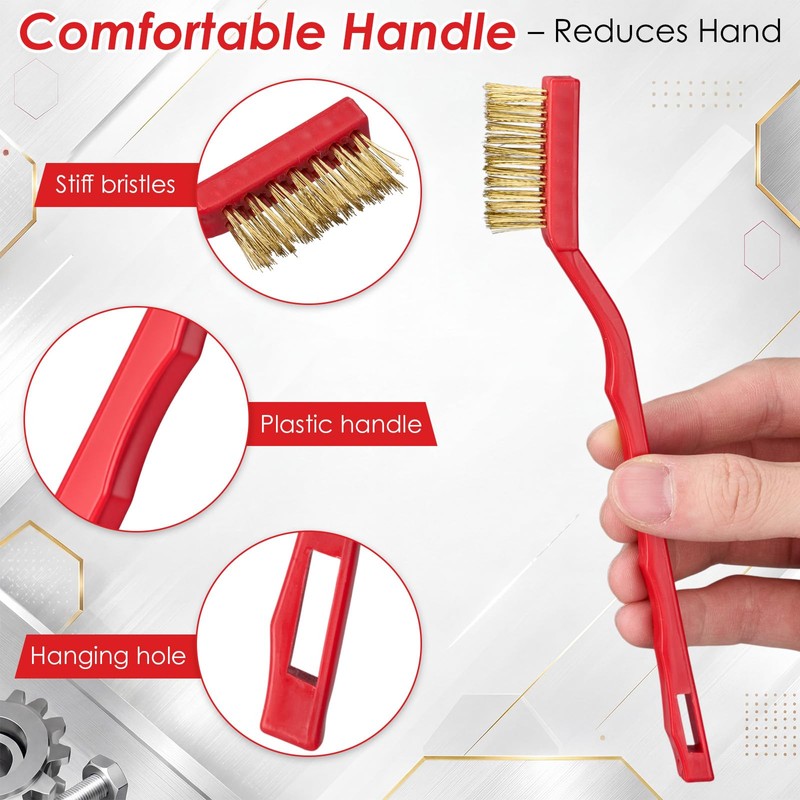 Reallnaive 150 Pcs Mini Wire Brush Set 7 Inch Stainless