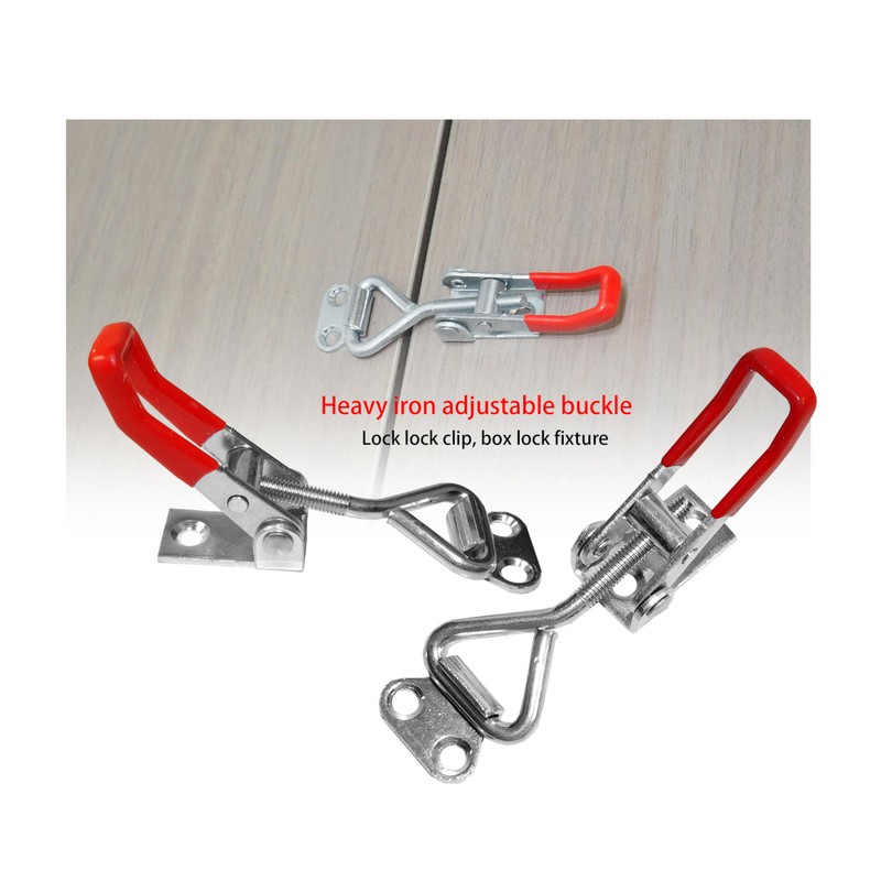 FengZeYing 4 Pcs Adjustable Toggle Clamp, Metal Toggle Latch Non-Slip