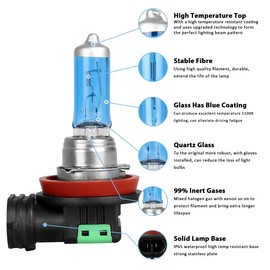 RXTSQI Fit for 2004 2005 2006 Toyota Solara,9005 H11 Headlight Bulbs,400% Brighter 5100K 6000LM Hi/Lo Beam,Mini Size Light Bulbs Combo,Plug N Play,Pack of 4