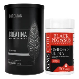 Birdman Creatina Monohidratada + Omega 3 Ultra Black Pegasus