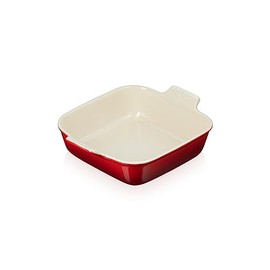 Le Creuset Stoneware Heritage Square Dish, 3 qt. (9"), Cerise