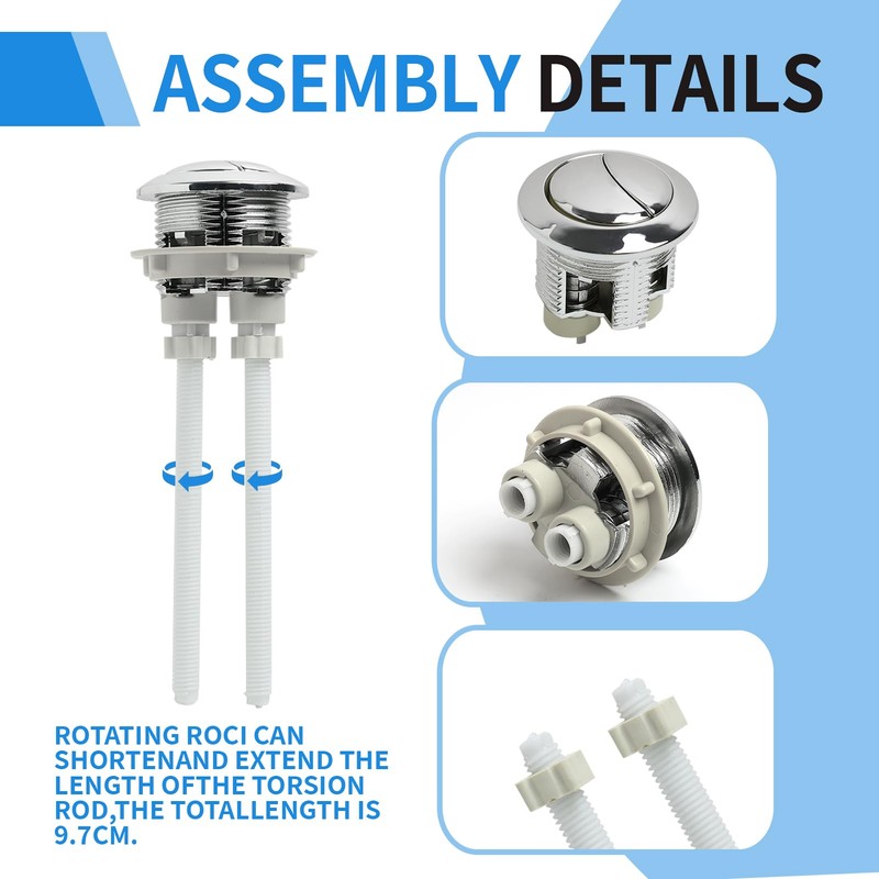 High Quality Toilet Flush Knob for Dual Flush Toilets, Universal