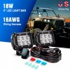Nilight Led Light Bar 2PCS 18W Spot Light, 5Pin Rocker