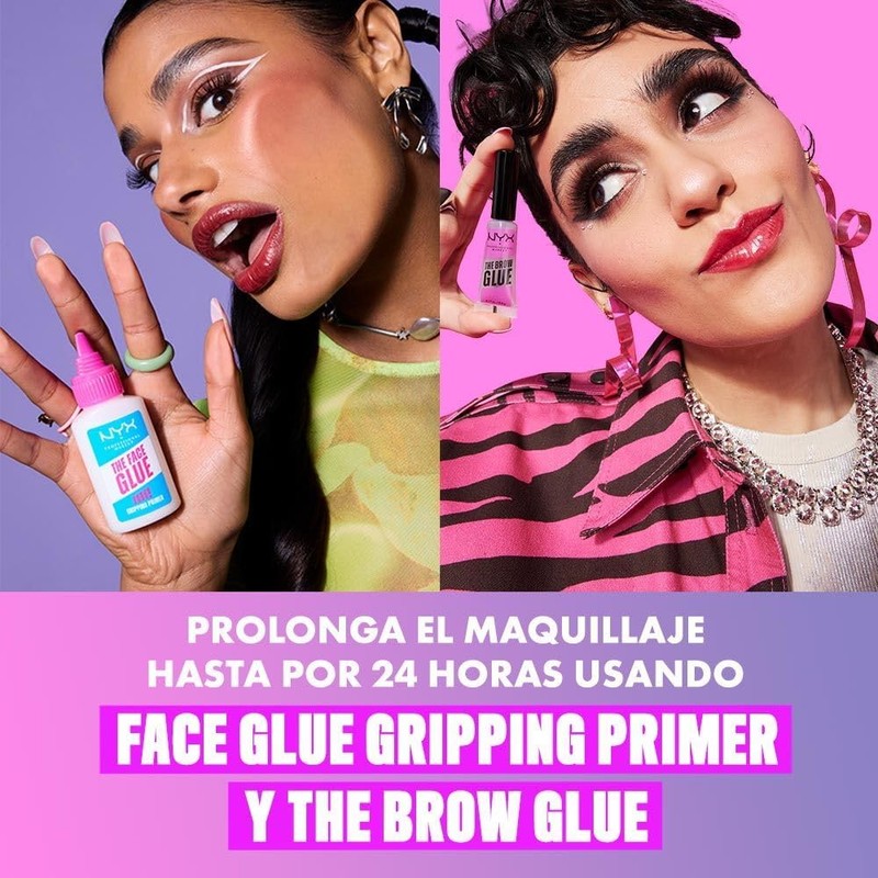Nyx Face Glue Primer hidratante + Brow Glue – Kit