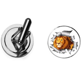 Lion Dome Cufflinks Groom dad Wedding Jewellery boxed