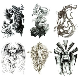THE FANTASY Set 173 Angel Mermaid Tattoo Sticker