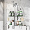 Sewulidon Stainless Steel Hanging Shower Caddy for Handheld Shower Heads,Adjustable