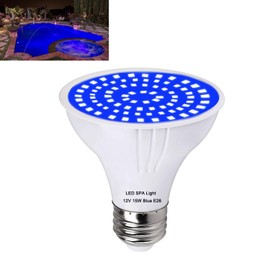 MOSELNY 12V LED Blue Spa Light Blub, Hot Tub Spa Blub Replacement for Pentair Hayward Light Fixtures R20 Underwater Blue Led Light Bulb E26 Base